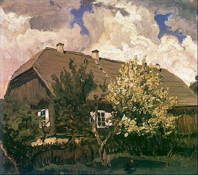 Ferdynand Ruszczyc Manor house in Bohdanew oil painting picture